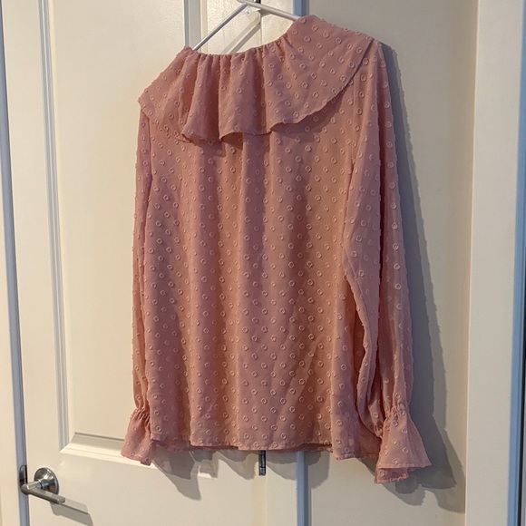 LOFT Peach Ruffle Blouse - Picture 3 of 3